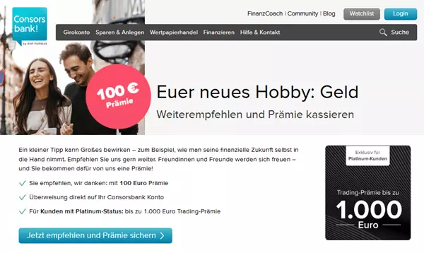 consorsbank freunde werben