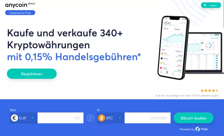 Anycoin Direct GebÃ¼hren
