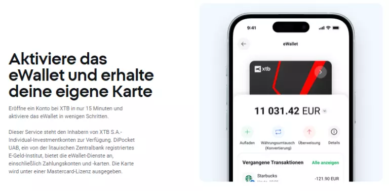 xtb cashback wallet