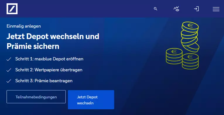 Maxblue depotwechsel aktion