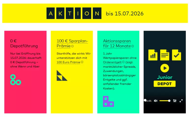 comdirect junior depot sparplan aktion