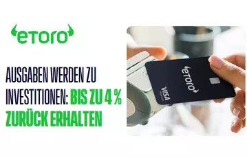 eToro Debitkarte: Bis zu 4% Cashback
