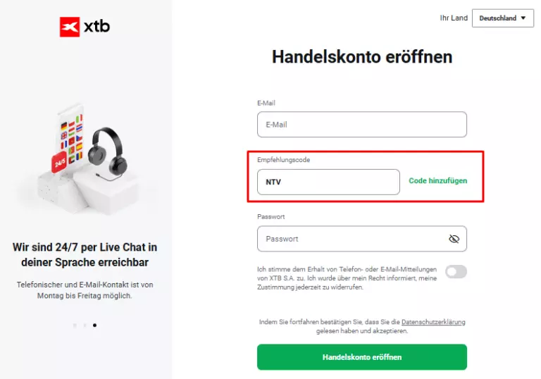 xtb konto eröffnen