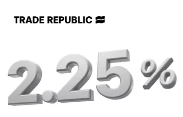 Trade Republic: 2,25% Zinsen
