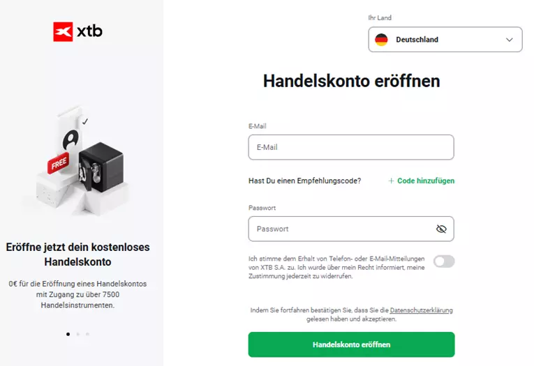 XTB anmelden