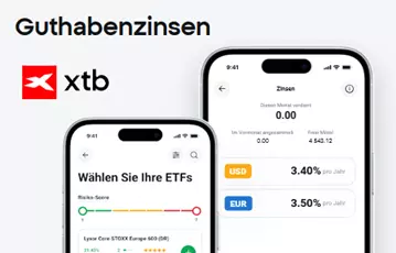 XTB: Jetzt mit 3,5% Zinsen