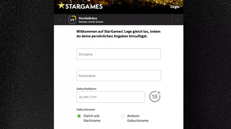 StarGames anmeldung