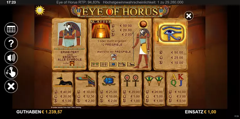 eye of horus slot