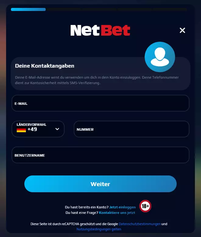 netbet Anmeldung