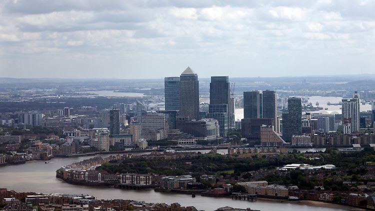 Canary Warf: Der Finanzdistrikt von London.