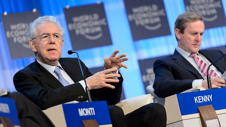 Italiens Premier Mario Monti (l.) mit seinem irischen Kollegen Enda Kenny.