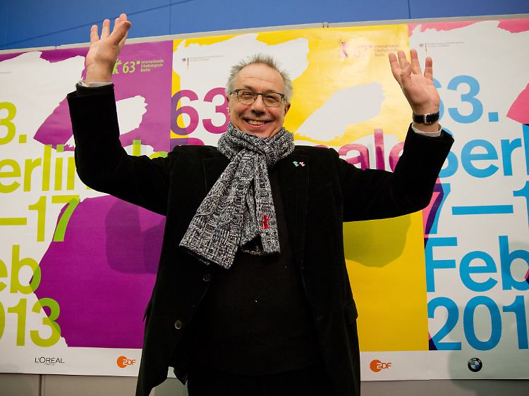 Berlinale-Direktor Kosslick, wie immer gut gelaunt, vor der Pressekonferenz zur Berlinale 2013.