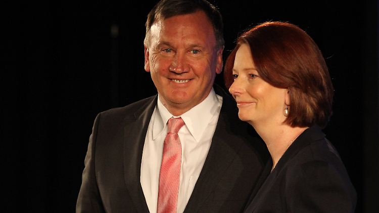 Mathieson und Gillard bei einem gemeinsamen Auftritt 2010.