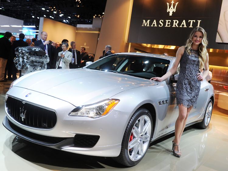 Präsentation eines Maserati Quattroporte bei der North American International Auto Show (NAIAS).