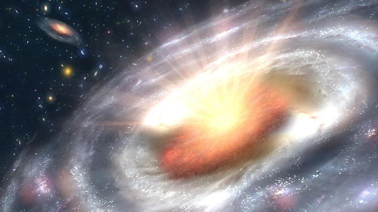 Eine künstlerische Darstellung eines Schwarzen Loches.