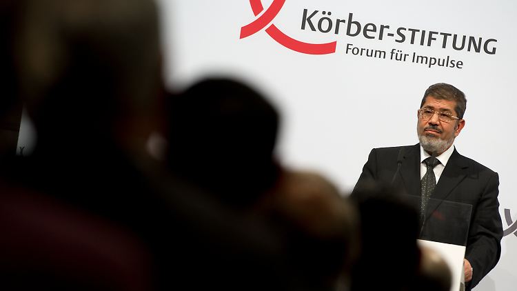 Der ägyptische Präsident bei einer Veranstaltung der Körber-Stiftung.