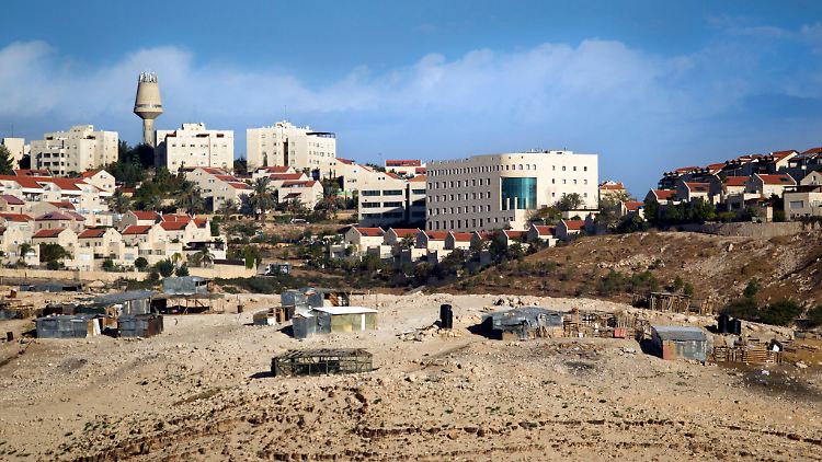 Die Siedlung Ma'ale Adumim östlich von Jerusalem.