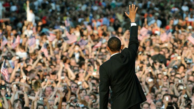Im Juli 2008 sprach Obama vor der Berliner Siegessäule, damals noch als Präsidentschaftskandidat der Demokraten.