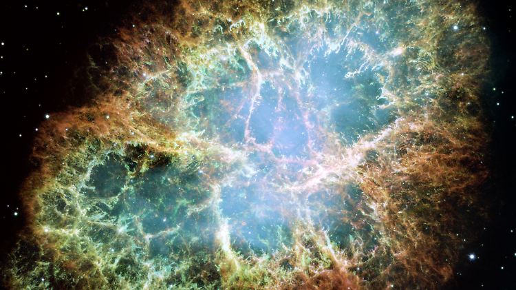 Der sogenannte Krebsnebel entstand bei der gewaltigen Explosion einer Supernova.