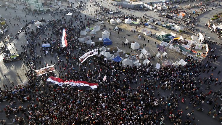 Der Tahrir-Platz in Kairo ist fest in der Hand der Demonstranten.