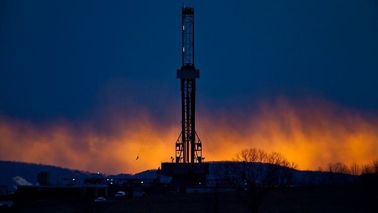 Eine Anlage zum Fracking in Tunkhannock, im US-Bundesstaat Pennsylvania.
