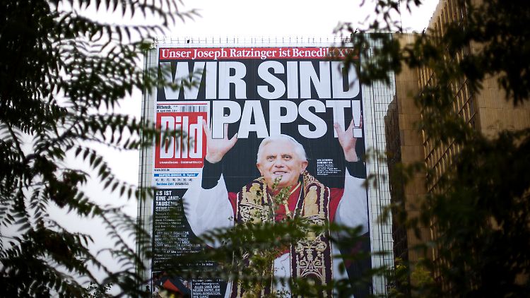 Der Papst aus Deutschland bescherte der "Bild"-Zeitung eine ihrer berühmtesten Schlagzeilen.