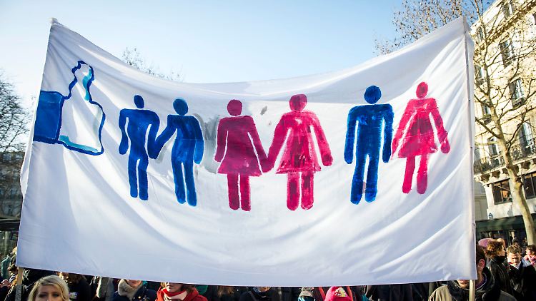 Die deutliche Mehrheit der Franzosen ist für die Homo-Ehe, das Adoptionsrecht für gleichgeschlechtliche Partnerschaften ist hingegen umstritten.