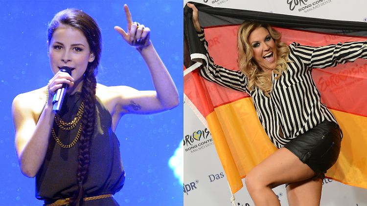 Eurovisions-Damen unter sich: Lena und Cascada-Frontfrau Natalie Horler.