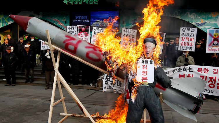 Nach dem nordkoreanischen Atomtest kam es in Südkorea zu massiven Protesten.