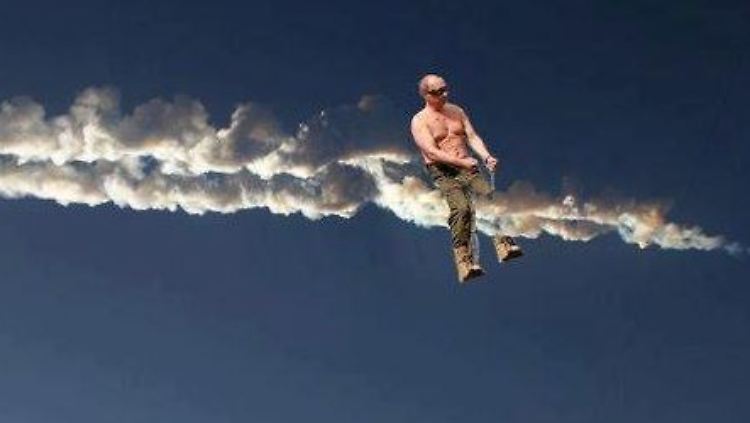 Auch Putins Macho-Attitüde wird verspottet.