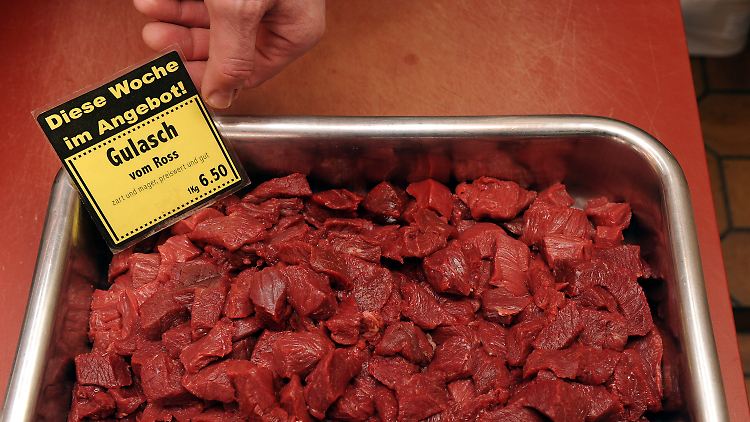 Pferdegulasch - hier korrekt gekennzeichnet.
