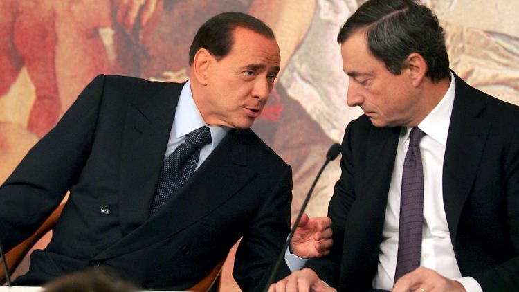 Nicht die besten Freunde: Berlusconi und Draghi (Archivbild).