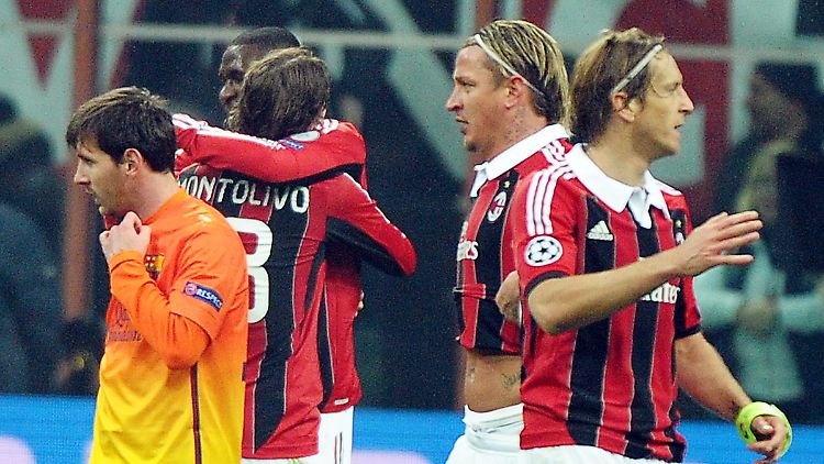 Weltfußballer Lionel Messi blieb gegen Milan blass. Bleibt er das auch im Rückspiel, dürfte die Champions League für Barcelona vorzeitig beendet sein.