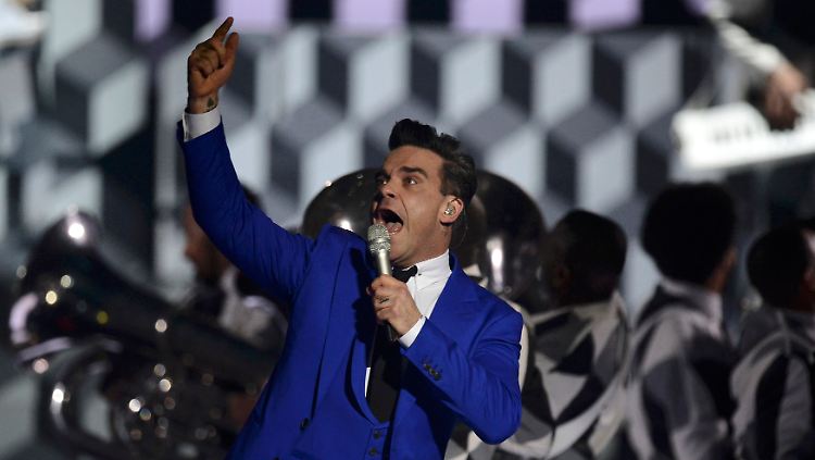 Papa, Popstar und Modemacher: Robbie Williams.