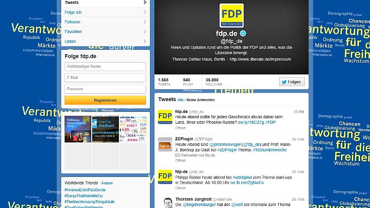 Screenshot der Seite.