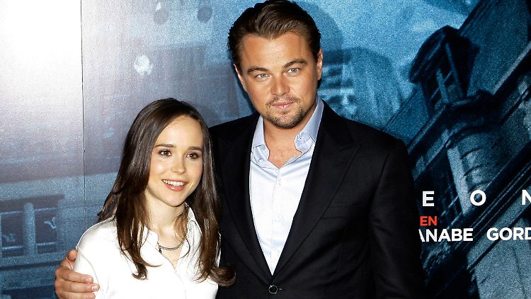 Mit Ellen Page auf Promo-Tour für "Inception".