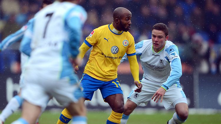 Torjäger Dominik Kumbela brachte Braunschweig scheinbar auf Siegkurs, doch die Eintracht konnte den nicht bis zum Schlusspfiff halten.