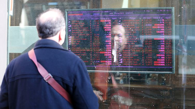 Auch am italienischen Aktienmarkt wirkten sich die Wahlen aus: Die Kurse sanken.