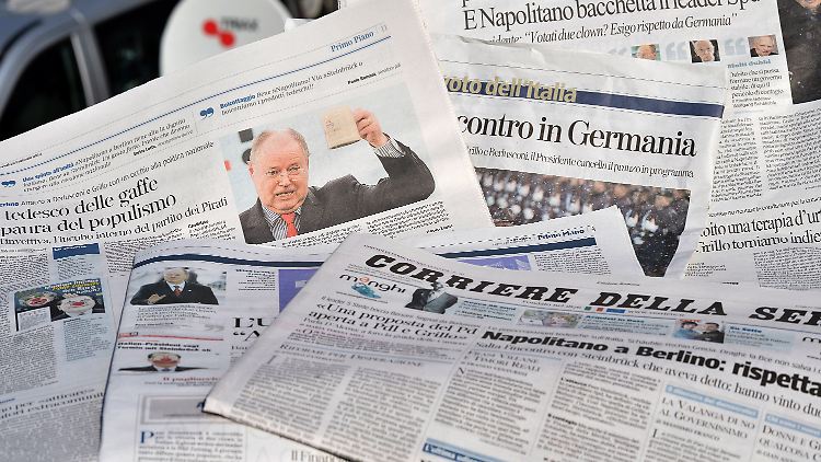 Die Zeitungen des heutigen Tages in Rom.