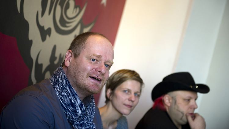 Wollen ihre Inhalte in die Medien bringen: Bernd Schlömer (Vorsitzender), Anita Möllering (Sprecherin) und Bruno Kramm (Spitzenkandidat Bayern).