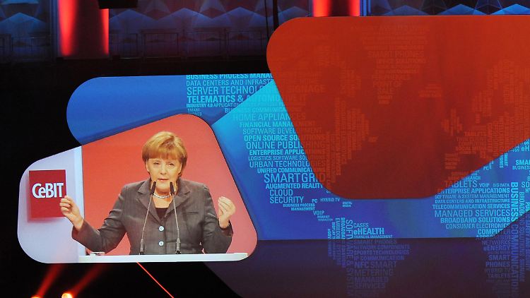 Innovation und Wachstum erhofft sich Merkel von der IT-Branche.