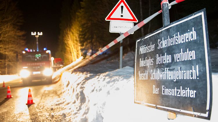 Der Absturzort wurde abgesperrt.