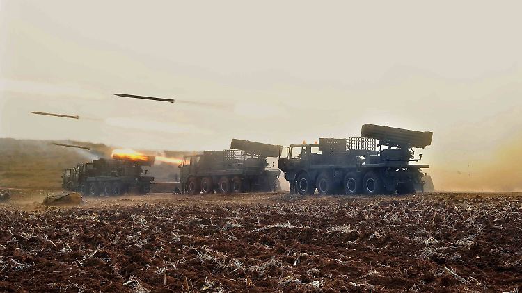 Nordkoreanisches Militär bei einer Übung. Das Land rüstet immer weiter auf.