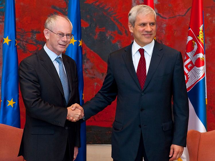 Auf dem Weg nach Europa: Serbiens Präsident Tadic bei EU-Ratspräsident Herman Van Rompuy.
