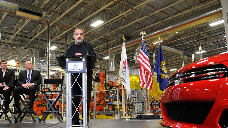 Sergio Marchionne bei einer Rede im Chrysler-Werk Belvidere im US-Bundesstaat Illinois (Archivbild).