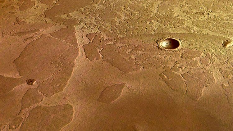 Die Region Elysium Planitia auf dem Mars - dort wurden die Kanäle entdeckt.