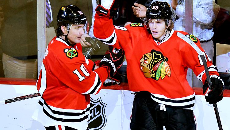 Patrick Sharp (links) und Patrick Kane gehören zur jungen Blackhawks-Truppe.