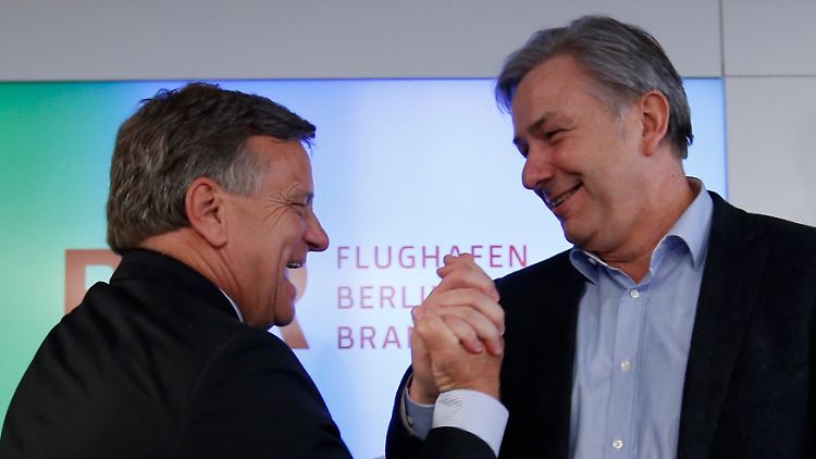 "Ich will die Mannschaft revitalisieren": Hartmut Mehdorn (l.) und Klaus Wowereit.