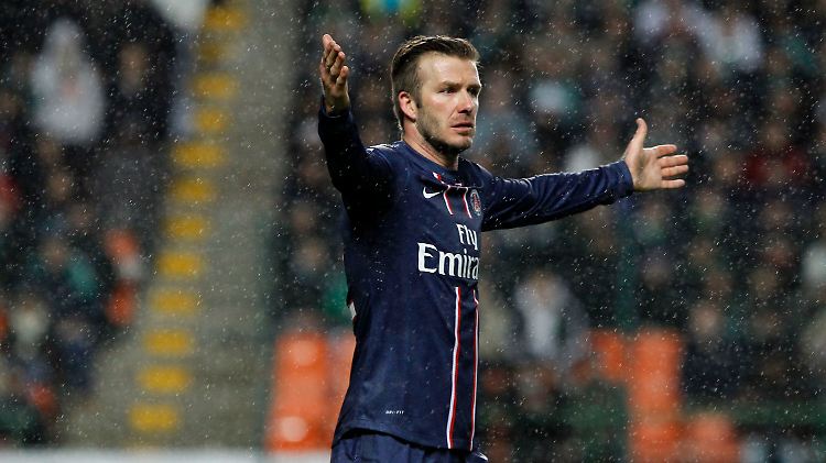 Debüt in der Startelf: David Beckham.
