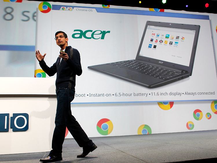 Sundar Pichai, Chrome-Chefentwickler bei Google und mittlerweile neuer Android-Chef, bei einer ersten Präsentation des Konzepts im Mai 2011.
